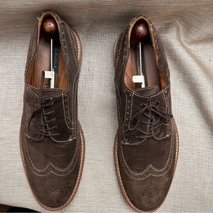 Johnston & Murphy Mens Casual Dress Shoes Suede Wingtip Lace-up Men’s 10.5 M